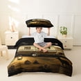thumbnail image 2 of Catabedysis Wild Camping Twin Duvet Cover,Night Camper Print Twin Bedding For Boys,Multicolor,Black Reversible,2 Pieces,1 Duvet Cover and 1 Pillowcase, 2 of 6