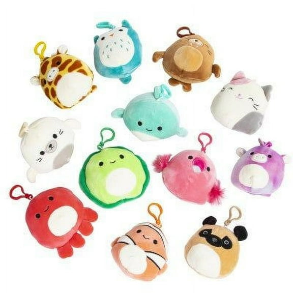 Squishmallows Squishy Plush Keychain, (12 Count)