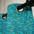 thumbnail image 3 of Ambesonne Teal Grommet Curtain, Abstract Wave Ocean Motif, 50" x 84", Mint Green Blue, 3 of 6