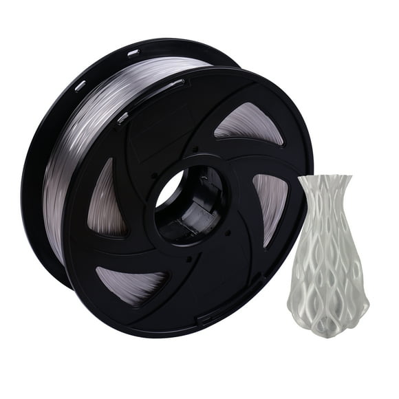 TFixolAibecy 3D Printer PETG Filament 1.75mm 1kg/2.2lbs Spool Filament Vacuum Sealed for Most FDM 3D Printer, Transparent