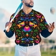 thumbnail image 6 of Balery Mexican Flower Traditional1 Baseball Jersey for Men Casual Button Down Shirts Short Sleeve Active Team Sports Uniform-3X-Large, 6 of 9