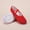 Red, variant on Dance Shoes with Plush Lining and Leather Toe, Soft Soles for Winter Practice, Warm No-Tie Training Shoes for Dance and Exercise