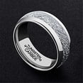 thumbnail image 2 of Wedding Ring Men Women 8mm Silver Tungsten Wedding Band Inspired Meteorite, 2 of 4