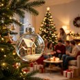 thumbnail image 6 of 1pc Clear Plastic Christmas Story Ball Ornament, Old Fashioned Scene Pendant for Tree Hanging Decor, Holiday Decor 3in, 6 of 7