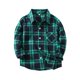 thumbnail image 1 of Niño Otoño Invierno Abrigo Niños Niños Niñas Camisa A Cuadros Chaqueta Manga Larga Solapa Botón Tops Prendas De Abrigo Odeerbi LM103-507, 1 of 5