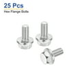 thumbnail image 3 of Uxcell 25Pack M6 x 12mm Hex Serrated Flange Bolts Screws 304 Acero Inoxidable, 3 of 5