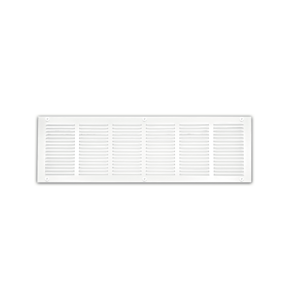 Air Return Grille 1 RA 30″x8″ for Sidewall and Ceiling – Steel Return Air Vent Duct Cover with Screws, Powder-Coated White Finish, Fits Standard Duct Openings, Outer Size 31-3/4″x9-3/4″