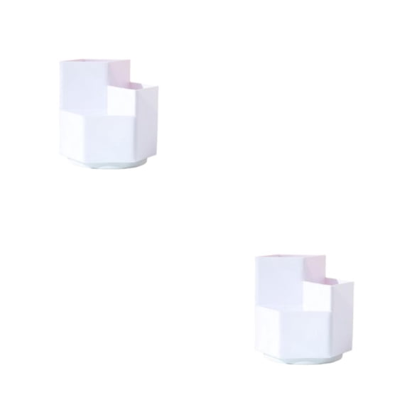 Wosthever Portalápices giratorio, caja de almacenamiento de lápices, organizador de escritorio, papelería de gran capacidad para el hogar, Type3 NO3