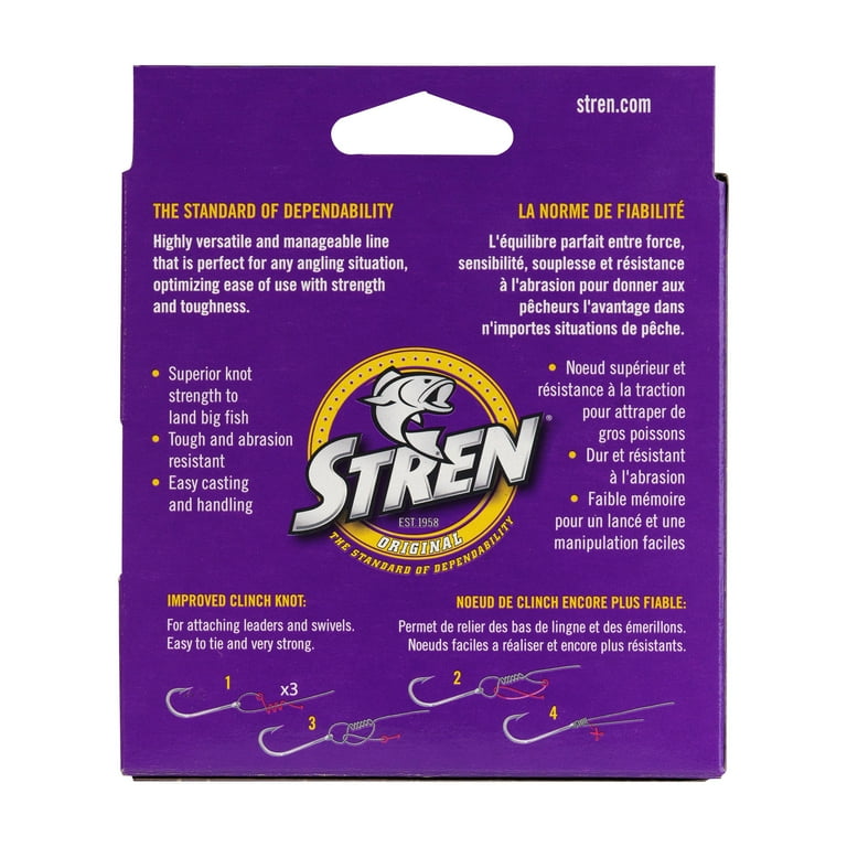 Stren Monofilament Fishing Line, 10 lb Test Strength, Clear Blue