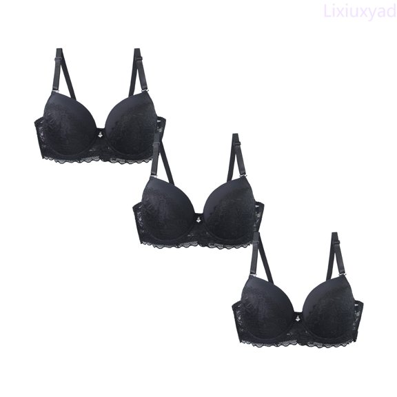 Lixiuxyad Soft Wireless Comfort Bra For Seamless Support Everyday Wear Lightweight Breathable T Shirt Bra,Bras for Women Black 100C