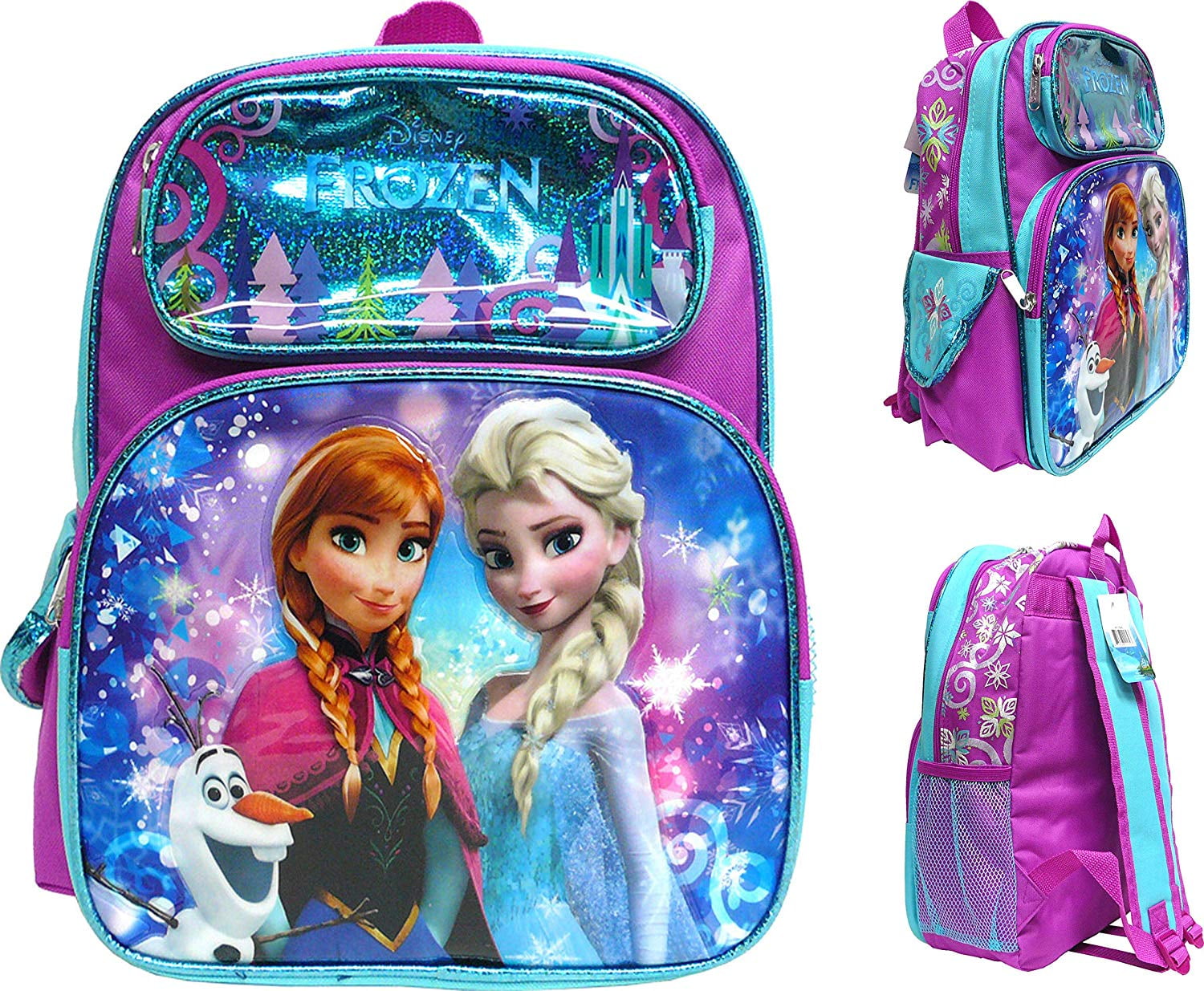 Disney Frozen Elsa Anna Icy Glow Childrens Kids Backpack Rucksack School Bag 