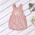 thumbnail image 2 of Douhoow 0-24M Newborn Baby Girls Sleeveless Jumpsuit Knitted Romper Embroidered Rainbow Bodysuit, 2 of 8