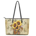 thumbnail image 4 of ZUXONGSY Retro Sunflower Butterfly Print Handbag for Women Multifunctional Top Handle Tote Bag Fashion Shoulder Bag with Zippered for Business Shopping, 4 of 6
