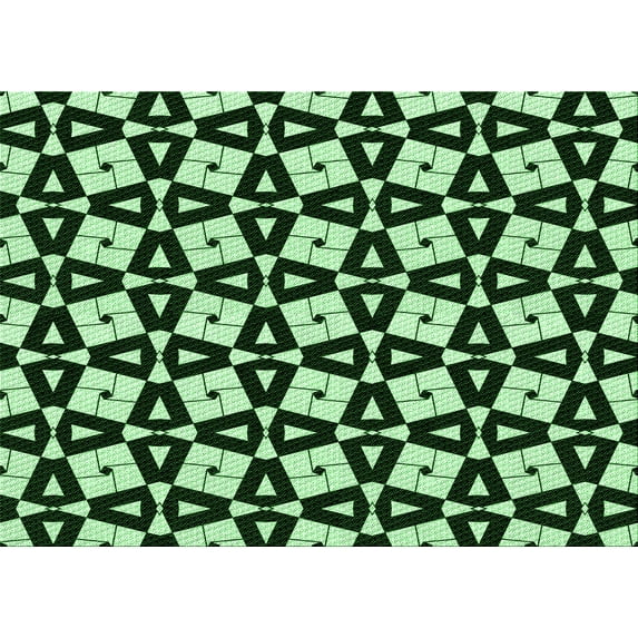 Ahgly Company Indoor Rectangle Patterned Light Green Area Rugs, 7' x 10'