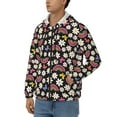 thumbnail image 3 of Kdxio Rainbow Flowers Print Men Hoodies Casual Hoodies for Men with Zip Pockets Full Zip Long Sleeve Sweatshirt Sports Hooded Jacket-XX-Large, 3 of 5
