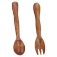 thumbnail image 3 of Wooden Flatware Set,2 Pcs Wooden Spoon Wooden Dinner Utensil Set Wooden Spoon Fork Set Performance Driven, 3 of 14