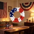 thumbnail image 5 of WWC 4th of July Patriotic Wreaths for Front Door, Fade Resistant 250th Anniversary Red White and Blue Handmade Wreath for Outdoor Home Decor, 5 of 9
