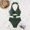 Green, variant on Top-kevin Womens Tummy Control Bathing Suits Modest High Waisted Bikini Sets Cute Halter 2 Piece Swim Suit