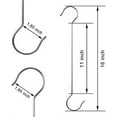 thumbnail image 3 of NOGIS 16 Inch Metal Hanging Christmas S Hooks - Extra Large Shaped Hook Heavy-Duty S Hooks,for Kitchenware, Plants,Clothing store, Garden S Hook,Hotels and workshops,Stainless steel (6-Pack), 3 of 7