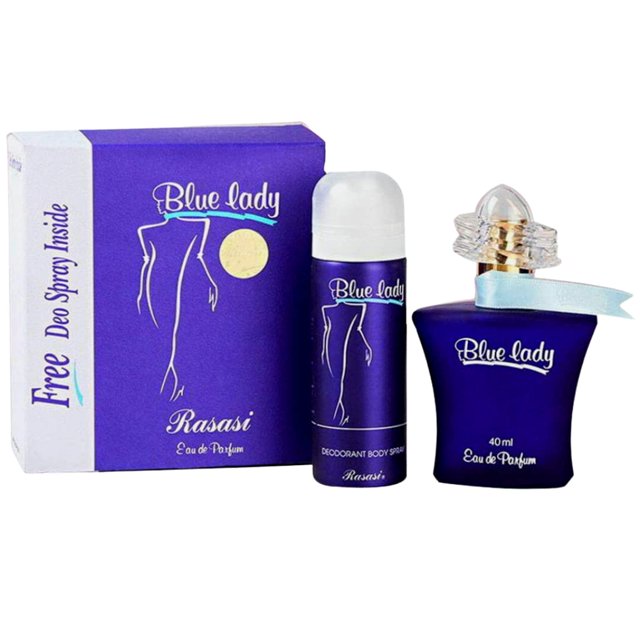 Set de perfume RASASI Blue para mujer (Eau De Parfum de 40 ml+desodorante de 50 ml)
