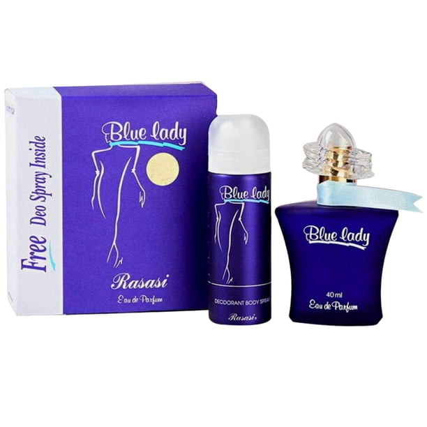 Set de perfume RASASI Blue para mujer (Eau De Parfum de 40 ml+desodorante de 50 ml)