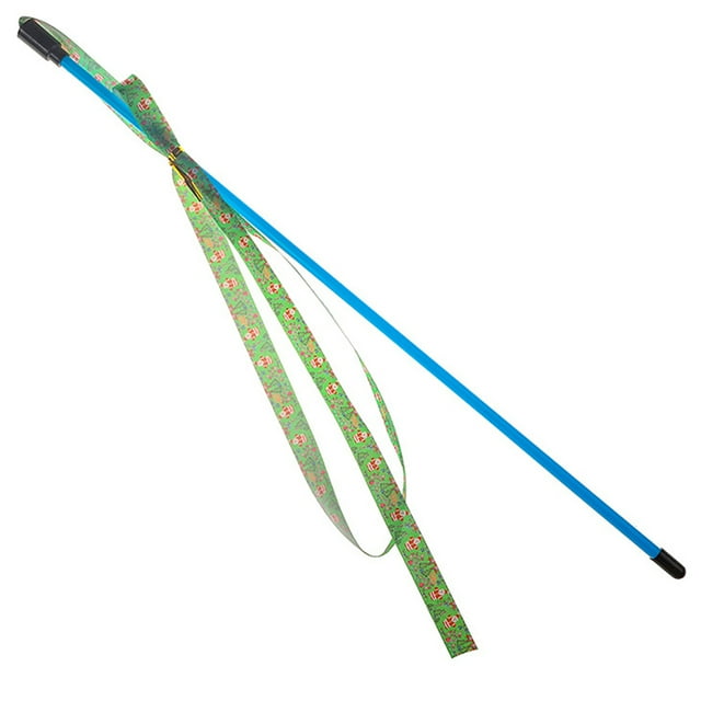 Bangcool Christmas Cat Teaser Interactive Festive Pet Wand Ribbon Cat Teaser String Toy