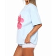 thumbnail image 3 of Women Oversized Graphic Y2k Short Sleeve Crew Neck Drop Shoulder Loose Fit Tees Summer Preppy Aesthetic M, 3 of 9