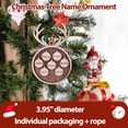 thumbnail image 4 of Adornos navideños personalizados 2023, personalice de 1 a 10 nombres, decoración del árbol de Navidad, nombres grabados con láser, viene con una cuerda (5 nombres, cuerno de ciervo+hojas), 4 of 4