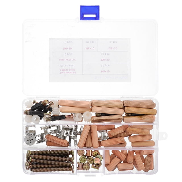 Raindrops 95 Pcs Headboard Bolts and Nuts Kit Plastic Repairing Parts for Furniture Assembly