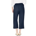 thumbnail image 2 of Woman Within Plus Size Capri Elastic Waist Stretch Fineline Denim Jean (Petite Available), 2 of 5
