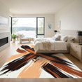thumbnail image 3 of ODIKA 5'x7' Machine Washable Non-Slip Area Rug, Abstract Black High Traffic Rug, Brown, 1158357, 3 of 7