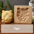 thumbnail image 3 of Carved Wooden Cookie Biscuit Mold, 3D Baking Mold, Embossing Craft Decorating Baking Tool, Suitable for Halloween Thanksgiving Christmas Kitchen DIY, 3 of 6