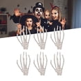 thumbnail image 3 of Pinza Para El Cabello Con Forma De Mano De Esqueleto, Horquilla Con Calavera Para Mujeres Y Niñas, 6 Piezas, Decorativa Innovadora Fácil De Arreglar Para Fiesta De Cumpleaños, 3 of 7