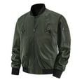 thumbnail image 3 of Miluxas Men's Lightweight Bomber Jackets Casual Spring Fall Windbreaker Jacket Light Zip Up Coat with Pocket Army Green XL(XL), 3 of 6