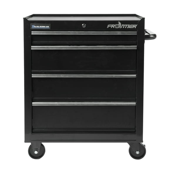 Frontier 26-inch 4-Drawer Base Cabinet Tool Chest, Metal, Black