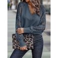 thumbnail image 5 of Womens Long Sleeve Shirts V-Neck Lace Tops Business Casual Blouses Tee Trendy Fall Fashion Outfits Clothes Grey XL, 5 of 7
