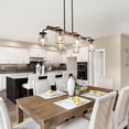 thumbnail image 6 of LNC 6-Light Bronze and Wood Mason Jar Farmhouse Chandelier, 6 of 16