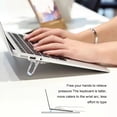 thumbnail image 2 of Guardoinrt Support d'Ordinateur Portable Réglable en Alliage d'Aluminium Double Angle Solide pour Stabilité et Confort Portable Invisible 1 Paire de Noir, 2 of 6