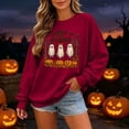 thumbnail image 2 of KHONTS Hanging with My Boos Sweatshirt for Women Just Hangin with My Little Boos Halloween Pullover Tops Red L, 2 of 5