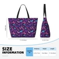 thumbnail image 4 of Fotbe Bright Purple Butterflies Bolsa de Viaje para Playa - Resistente al Agua, Bolsa Tote de Gran Capacidad y Ligera con 7 Bolsillos para Mujeres y Hombres, 4 of 7