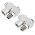 thumbnail image 1 of Shisuyan Quick Release Pneumatic Connector Silver 2Pcs 1.81X1.57X0.79In, 1 of 9