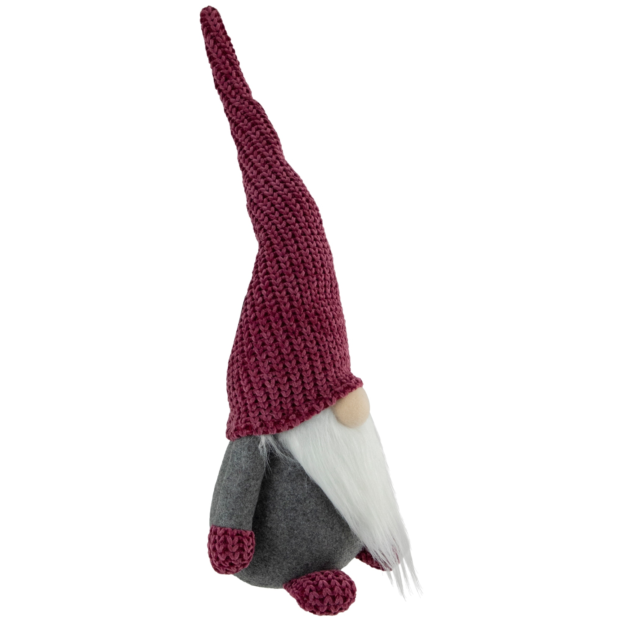 Northlight 18" Purple and Gray Standing Gnome Christmas Decoration