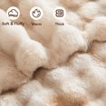 thumbnail image 2 of Faux Fur Throw Blanket, 1000GSM Fluffy Soft Bubble Blanket for Couch Bed, Cozy Plush Warm and Thick Blanket, Fuzzy Rabbit Lola Throw for Living Room Bedroom 50''*60'' Tie-dye Camel, 2 of 14