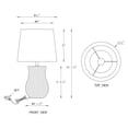 thumbnail image 7 of C Cattleya 19.25” Contemporary White Ceramic Table Lamp with Textured Base & Linen Shade, 7 of 7