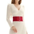thumbnail image 2 of Women's Snap-Button Corset Belt Wide Elastic Belts for Dress Stretchy Waistband, 2 of 7
