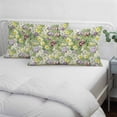 thumbnail image 4 of Green Botanical Pillow Protectors with Zipper Standard Size, Spring Floral Summer Botanical Rustic Soft Brushed Microfiber Breathable Throw Pillow Covers, Pillowcase for Couch Sofa Bedroom 20"x26", 4 of 9
