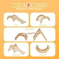 thumbnail image 5 of Pikler Triangle Set 5 in 1 Toddler Climbing Toys Indoor Playground Ramp Arch Montessori Climbing Set Large Wooden Climbing Gym for Toddlers 1 3 Years Wood Color, 5 of 6