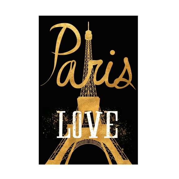 Trademark Fine Art 'Paris Love' Canvas Art by Lisa Powell Braun