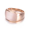 thumbnail image 6 of Yoursfs Pink Wide Finger Rings for Women Mom Rose Gold Plated Band Inlay Opal Stone Large Ring Elegant Jewelry (Size 6), 6 of 6
