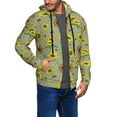 thumbnail image 3 of Zip Up Hoodies for Men - Sage Green With Sunflowers Long Sleeve Comfrt Men'S Fashion Hoodies & Sweatshirts, Jackets for Men Hoodies Pullover Clothing Clothes with Pouch, 3 of 5
